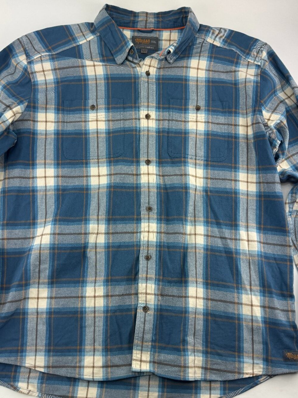 Low Country Flannel Mens XXL Marsh Wear Blue Plaid